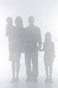 family in shadow
