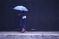 woman with brolly